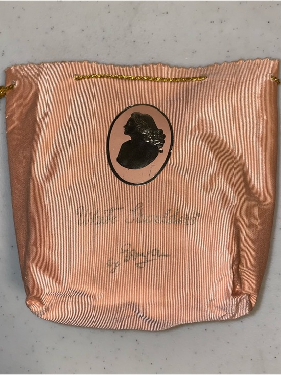 Vintage Handbags - Vintage White Shoulders by Evyan Drawstring Cosmetic Pouch